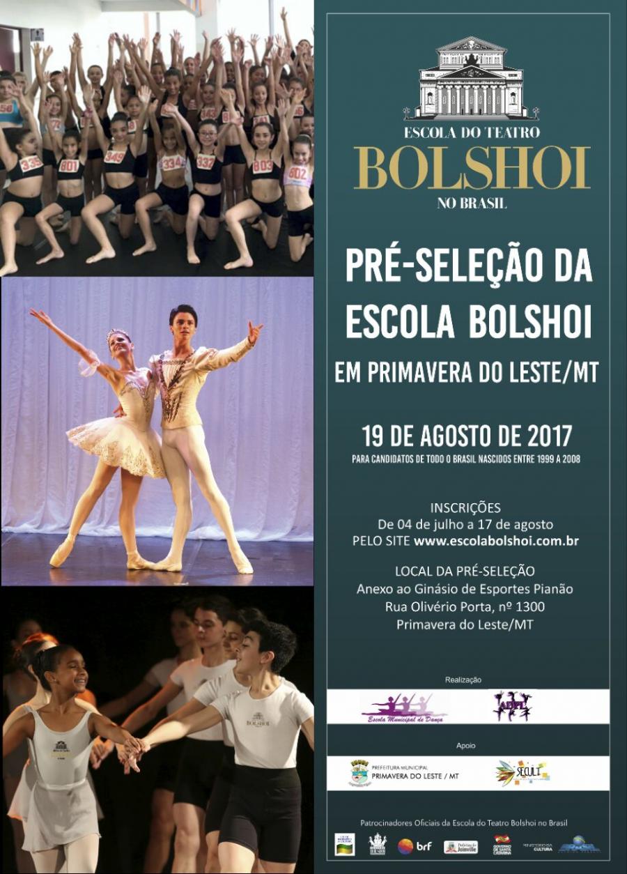   Ballet Bolshoi realizar pr-seleo em Primavera do Leste