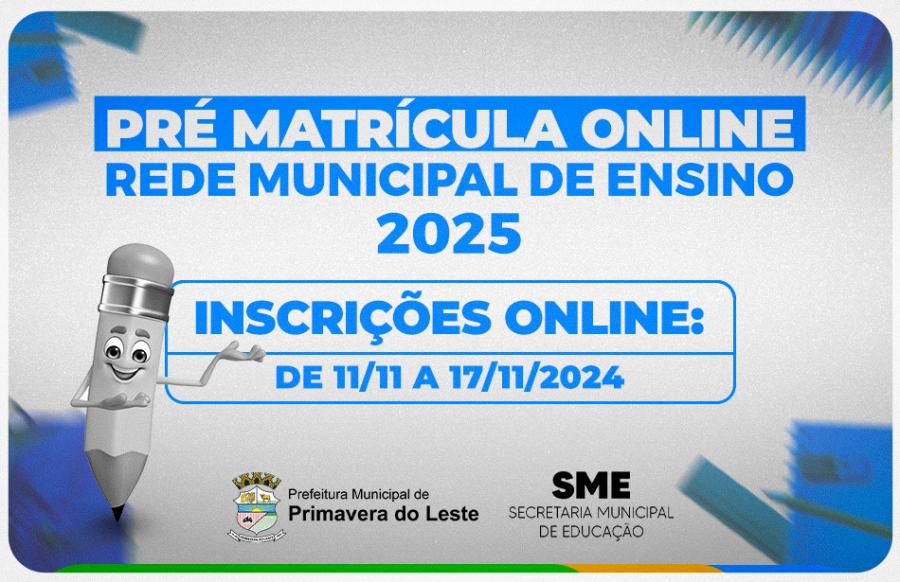 Imagem de Capa: Prazo de pr-matrcula para novos estudantes da rede municipal de ensino de Primavera do Leste vai at 17 de novembro