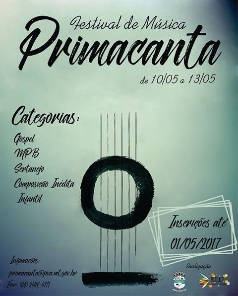 ltima semana para inscries do Prima Canta 