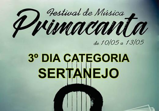 3 Dia Prima Canta - Categoria Sertanejo