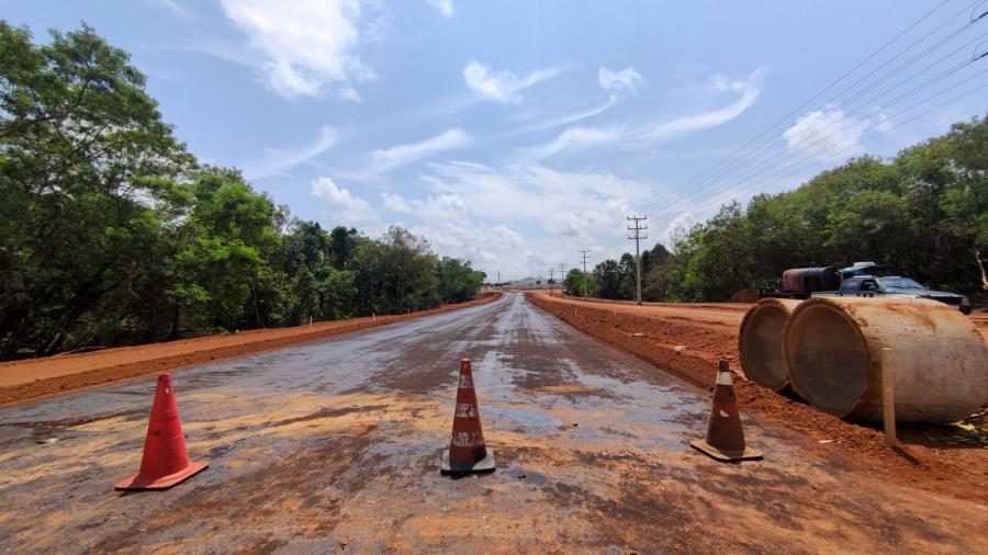 Obras da Avenida Mato Grosso entram na fase de pavimentao