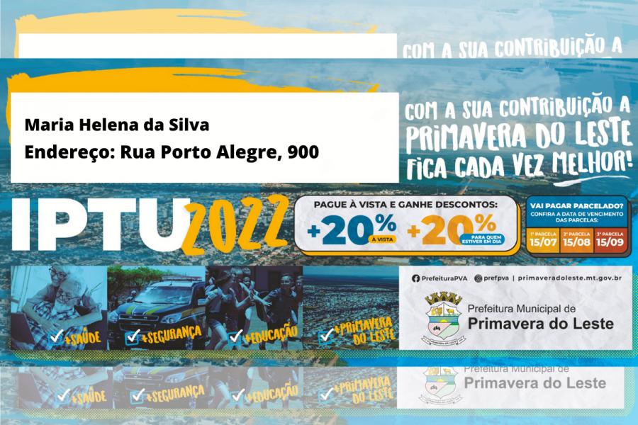 Comea em julho os pagamentos do IPTU em Primavera do Leste 