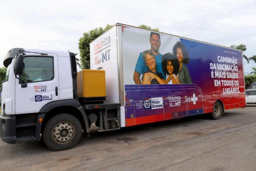 Primavera do Leste é a primeira cidade do Sul de MT a receber o caminhão do Programa Imuniza Mais MT