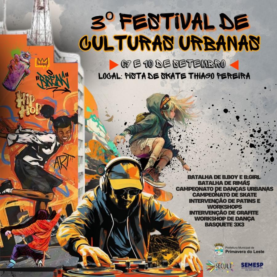Primavera do Leste promove III Festival de Culturas Urbanas valorizando diversas manifestaes artsticas