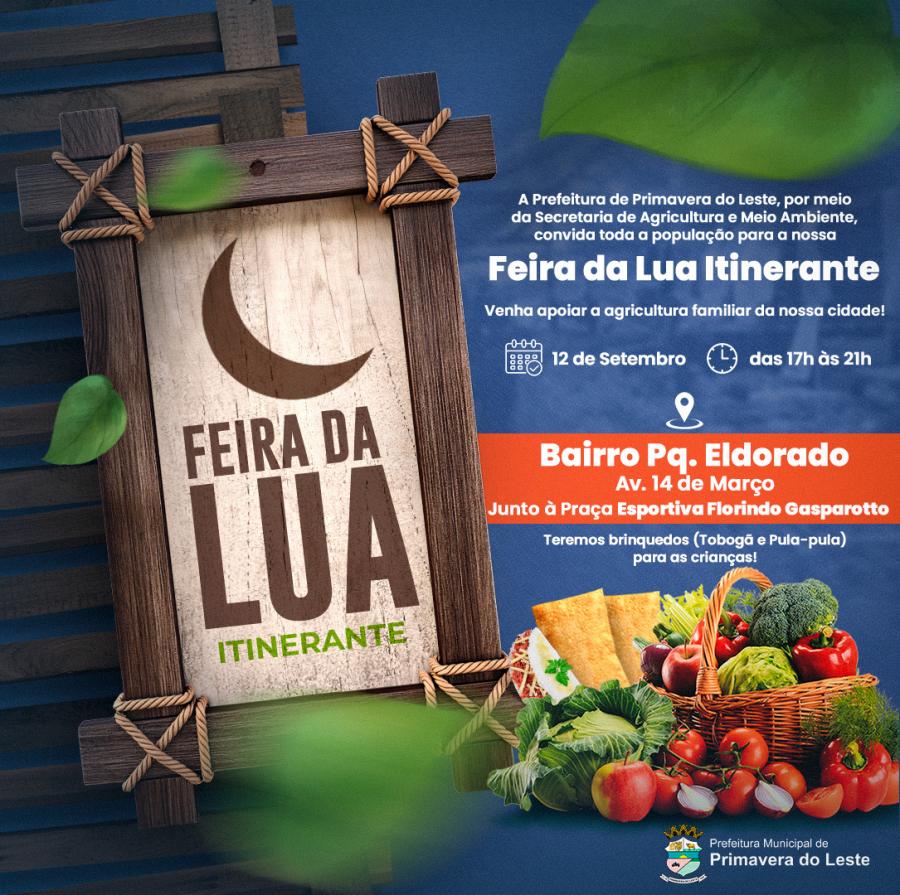 Imagem de Capa: Feira da Lua Itinerante leva agricultura familiar, lazer e gastronomia ao Parque Eldorado