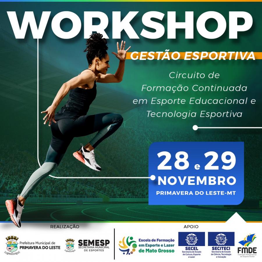 Prefeitura de Primavera do Leste oferece workshop gratuito sobre gestão esportiva