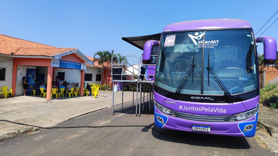 Unidade mvel do Hospital de Cncer de MT realiza Campanha gratuita de preveno em Primavera do Leste